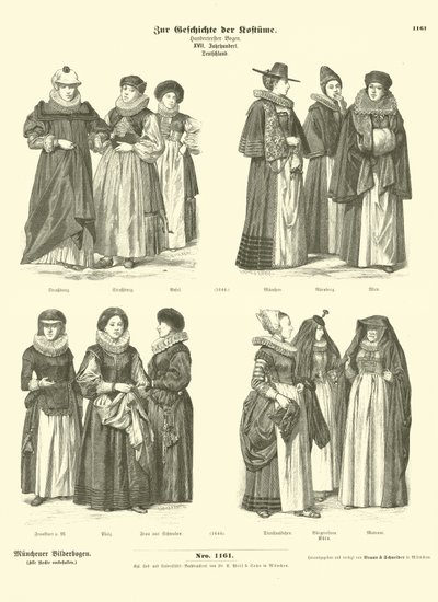 Costumes allemands, 17e siècle - German School