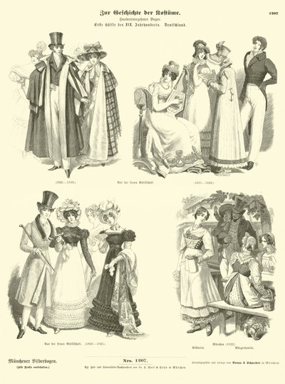Costumes allemands, première moitié du 19e siècle - German School