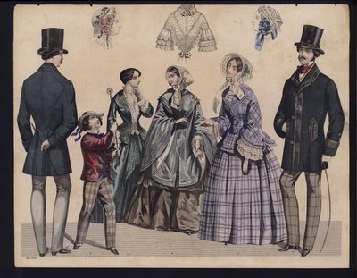 Planche de mode allemande, milieu du 19e siècle - German School