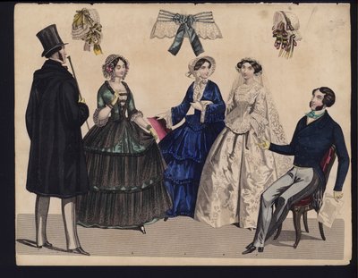 Planche de mode allemande, milieu du 19e siècle - German School