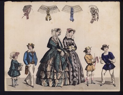 Planche de mode allemande, milieu du 19e siècle - German School