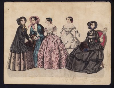 Planche de mode allemande, milieu du 19e siècle - German School