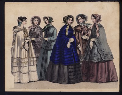 Planche de mode allemande, milieu du XIXe siècle - German School