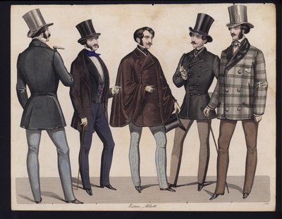 Planche de mode allemande, milieu du XIXe siècle - German School