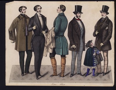 Planche de mode allemande, milieu du XIXe siècle - German School