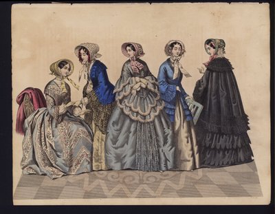Planche de mode allemande, milieu du 19ème siècle - German School