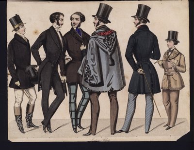 Planche de mode allemande, milieu du 19ème siècle - German School
