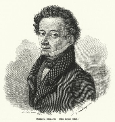 Giacomo Leopardi, philosophe, poète et philologue italien - German School