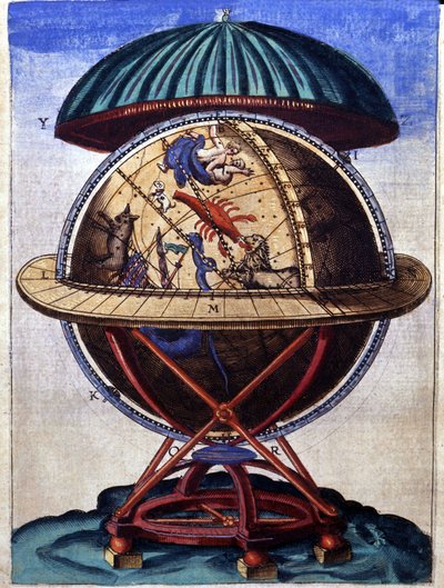 Globus magnus oricalchicus dans « Astronomiae instituatae machanicia » de Tycho Brahe (1546 - 1601), Wandsbeck - German School