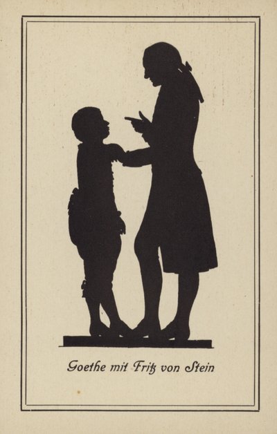 Goethe avec Fritz von Stein (litho) - German School