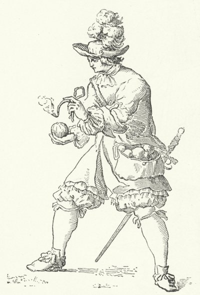 Grenadier avec une grenade à main - German School