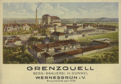 Brasserie Grenzquell, Wernesgrün, Saxe, Allemagne - German School