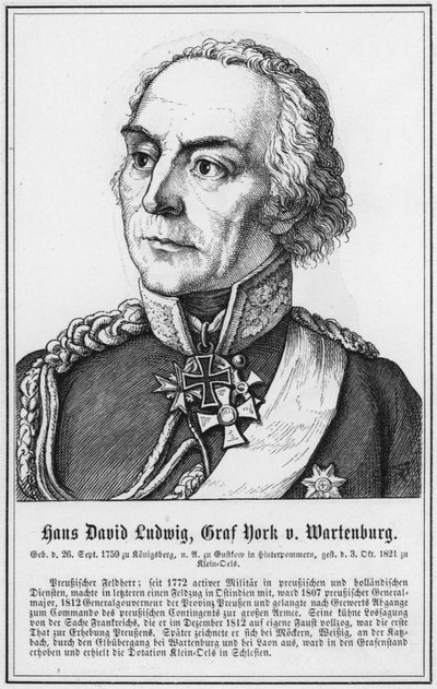 Hans David Ludwig, Comte York de Wartenburg (gravure) - German School