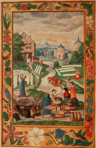 Femmes faisant la lessive, de 
