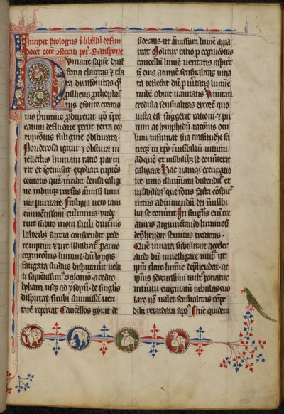 Harley 3973 f.1, Initiale habitée 