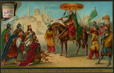 Harun al-Rashid recevant une délégation de Charlemagne, 