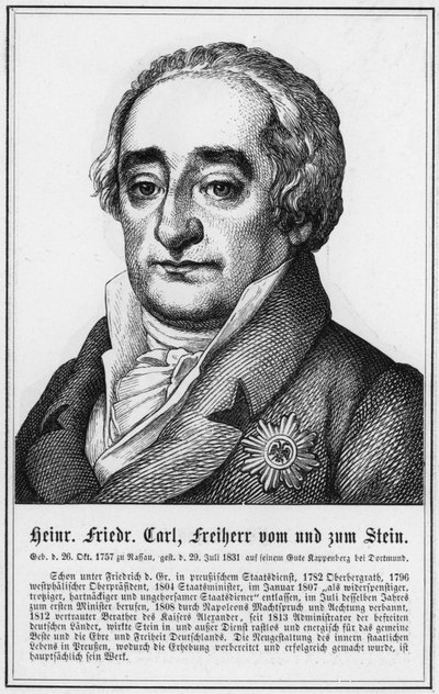 Heinrich Friedrich Karl, Freiherr vom und zum Stein (gravure) - German School