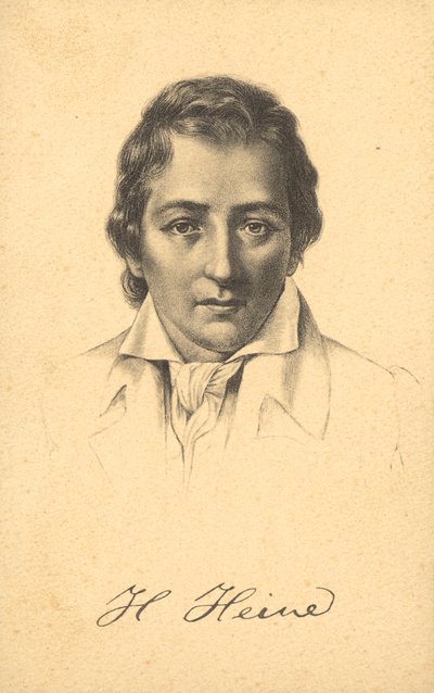 Heinrich Heine (litho) - German School