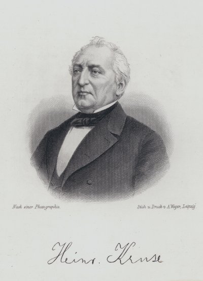 Heinrich Kruse, dramaturge et publiciste allemand (gravure) - German School