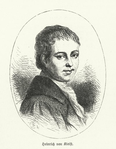 Heinrich von Kleist, poète, dramaturge, romancier et nouvelliste allemand (lithographie) - German School