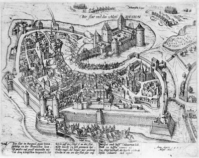 Henri IV (1553-1610) entrant à Dijon, après sa victoire à Fontaine-Française sur les Espagnols, 5 juin 1595 - German School