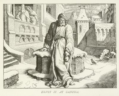 Henri IV à Canossa - German School