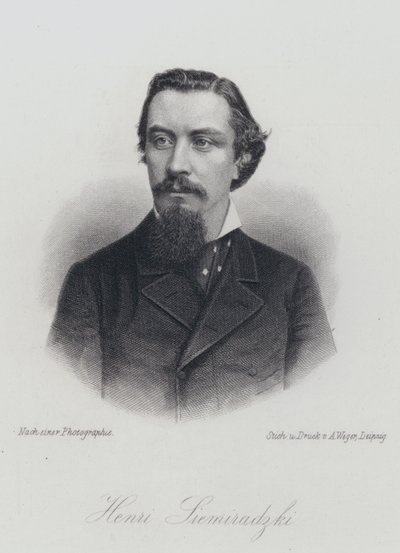 Henryk Siemiradzki, artiste polonais (gravure) - German School
