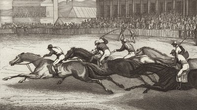 Courses de chevaux en Angleterre. Illustration pour Bilder-Atlas - German School