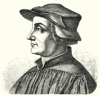 Huldrych Zwingli, figure de proue de la Réforme en Suisse (gravure) - German School