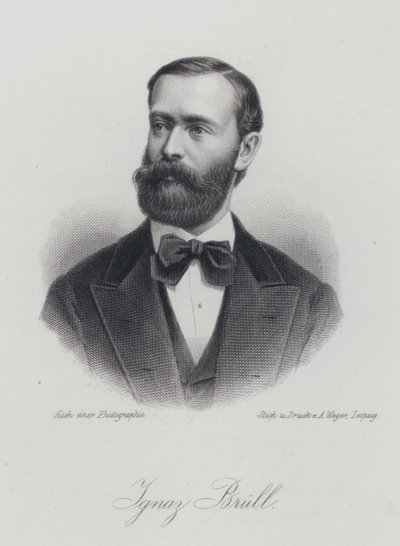 Ignaz Brull, pianiste et compositeur autrichien né en Moravie (gravure) - German School
