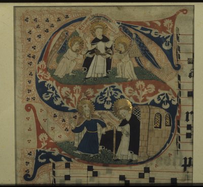 Lettre illuminée S d