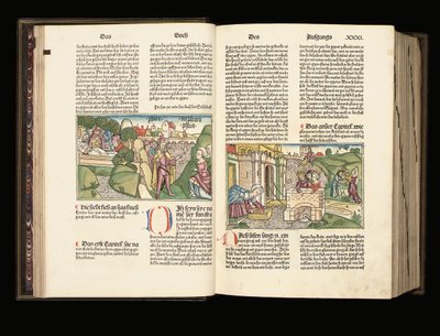 Copie illuminée de la 9e édition de la Bible en allemand, Anton Koberger, Nuremberg, 1483 - German School