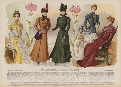 Illustration pour Illustrirte Frauen-Zeitung - German School