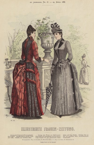 Illustration pour Illustrirte Frauen-Zeitung - German School