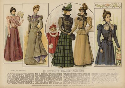 Illustration pour Illustrirte Frauen-Zeitung - German School