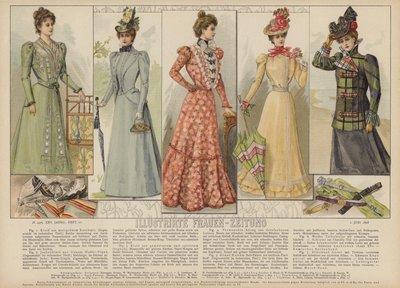 Illustration pour Illustrirte Frauen-Zeitung - German School