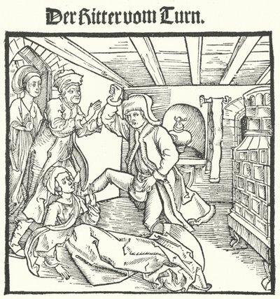 Illustration du Livre du Chevalier de la Tour Landry par Geoffroy IV de la Tour Landry - German School