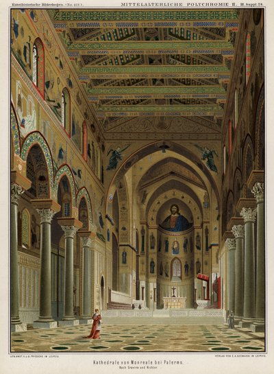Intérieur de la cathédrale de Monreale, Palerme, Sicile, Italie - German School