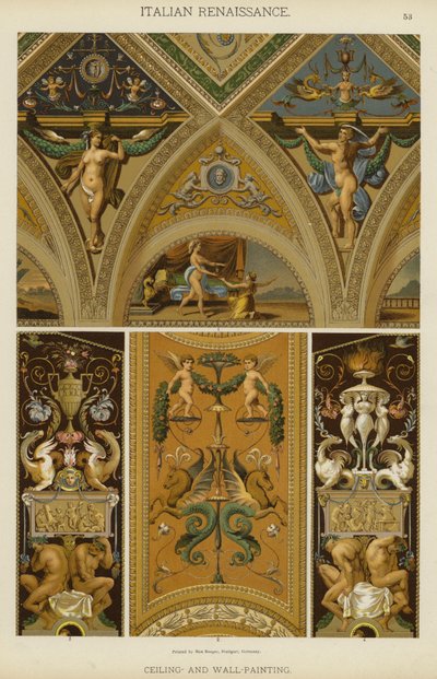 Renaissance Italienne, Peinture de Plafond et de Mur - German School
