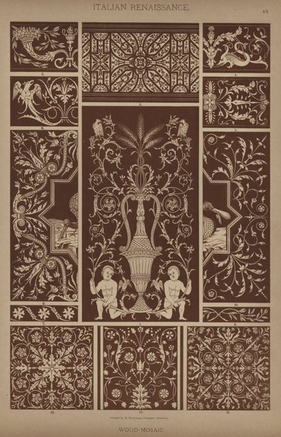 Renaissance italienne, Mosaïque de bois - German School