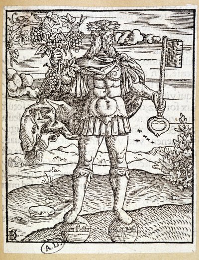 Janus (avec une clé dans une main et une branche de vigne dans l