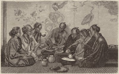Repas japonais (gravure) - German School