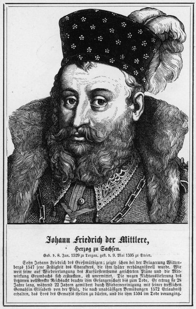 Johann Friedrich le Moyen, Duc de Saxe - German School