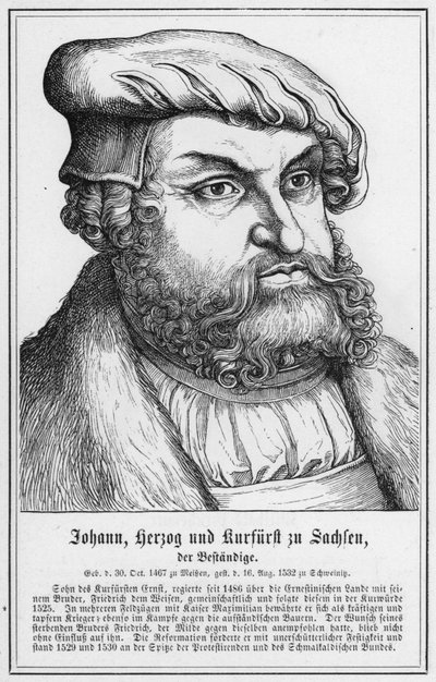 Johann, duc et électeur de Saxe, le Constant - German School
