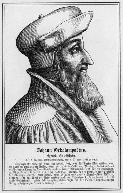 Johann Oekolampadius (gravure) - German School