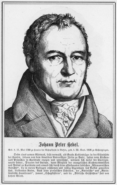 Johann Peter Hebel (gravure) - German School