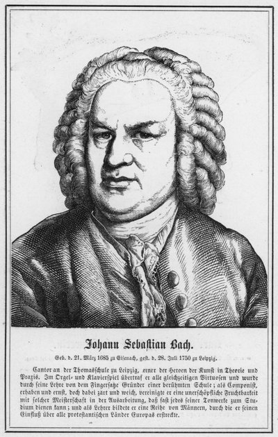 Johann Sebastian Bach (gravure) - German School