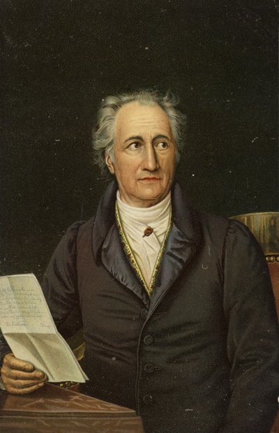 Johann Wolfgang von Goethe (1749-1832), poète, romancier et dramaturge allemand (chromolitho) - German School