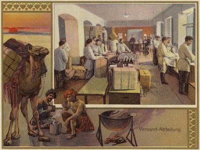 Publicité des frères K et S Popov (lithographie couleur) - German School