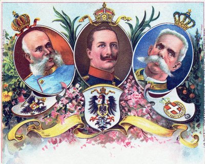 Kaiser Wilhelm II et ses alliés, 1899 - German School